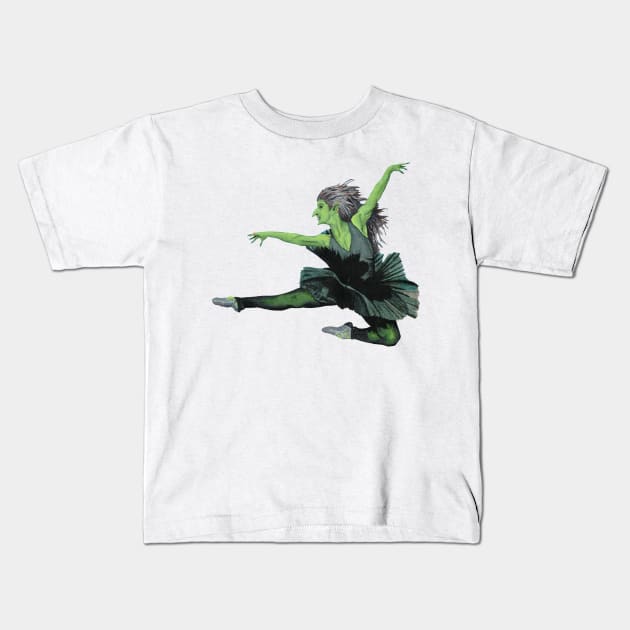 Ballet Dancer Fantasy Image Kids T-Shirt by Helms Art Creations